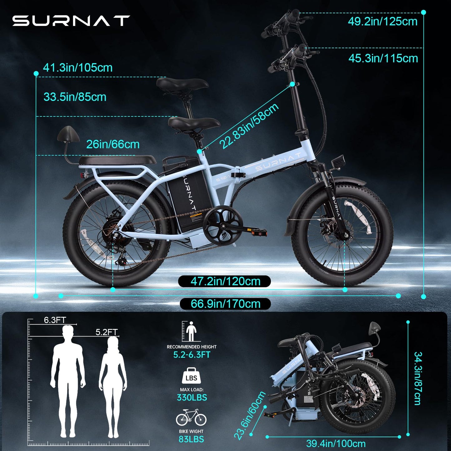 S10/S10-1 20" Foldable Electric bike